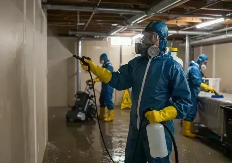 Basement Sanitization and Antimicrobial Treatment process in Garrett, WA